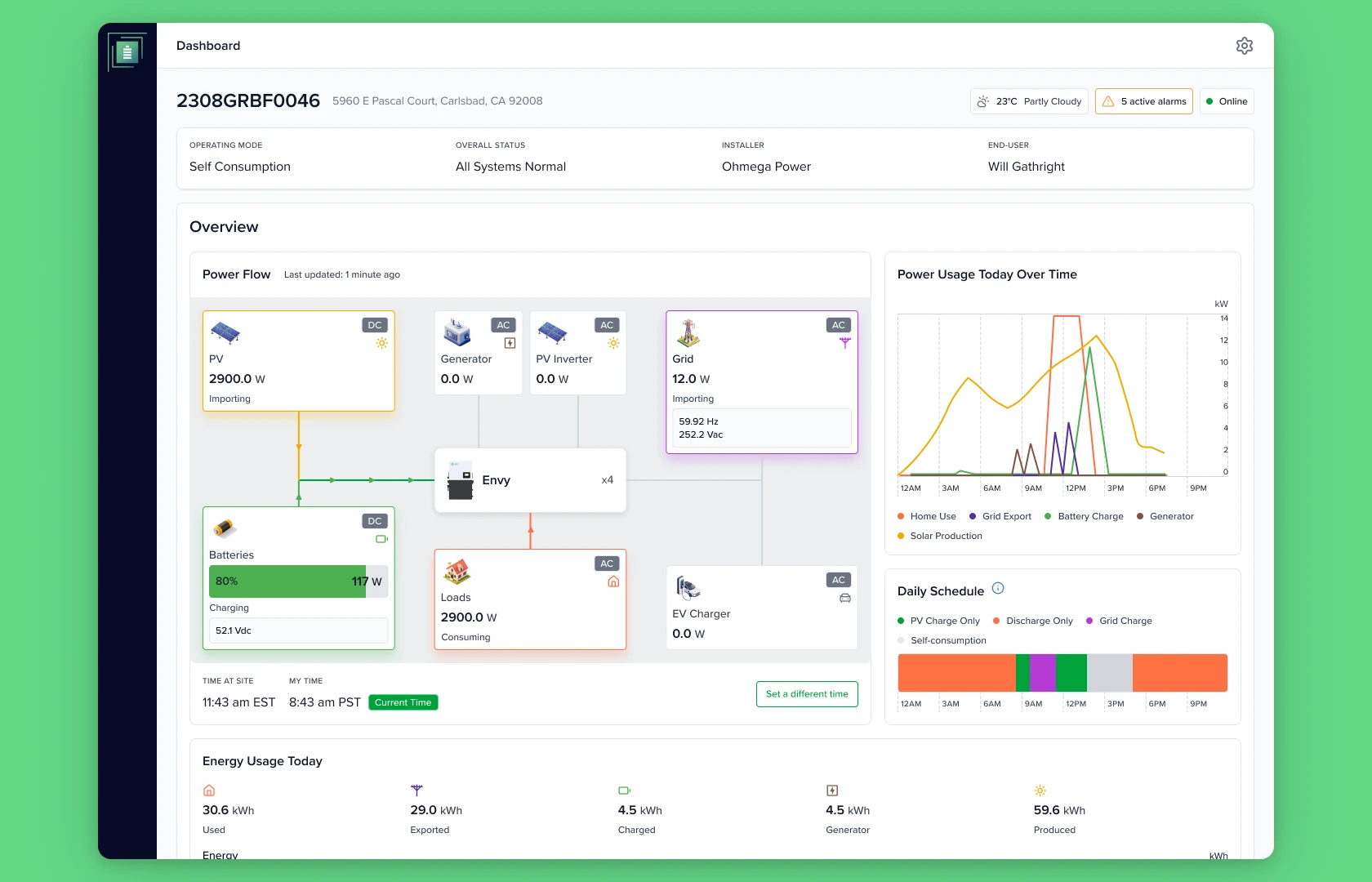 Fortress Power product interface