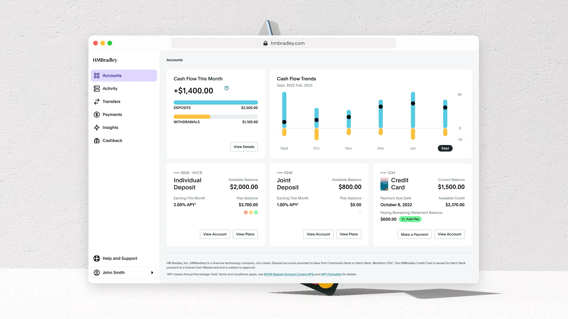 HMBradley product interface